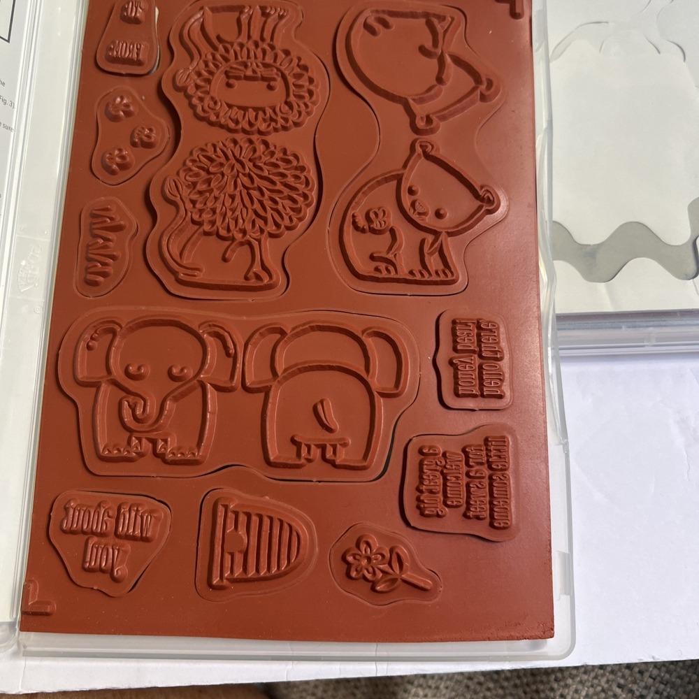Lot of 8 SETS Stampin Up Unmounted Rubber Stamps  Animals,Thinking of you,Thanks - Picture 16 of 16